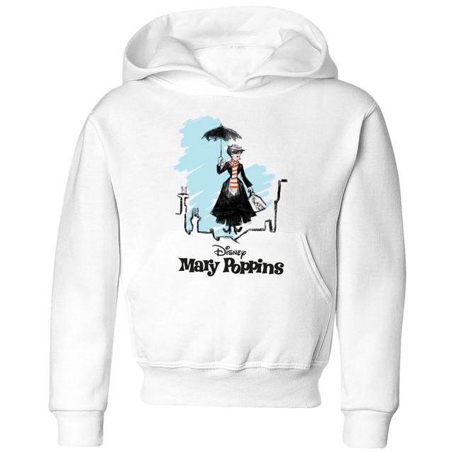 Mary Poppins Rooftop Landing Kids' Christmas Hoodie - White - 3-4 Years - White on Productcaster.