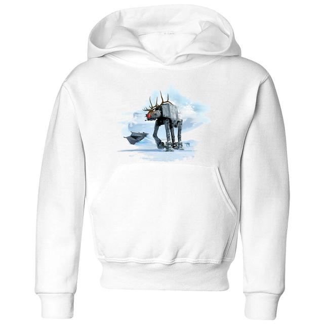 Sudadera con capucha navideña para niño AT-AT Reindeer de Star Wars - Blanco - 11-12 años on Productcaster.