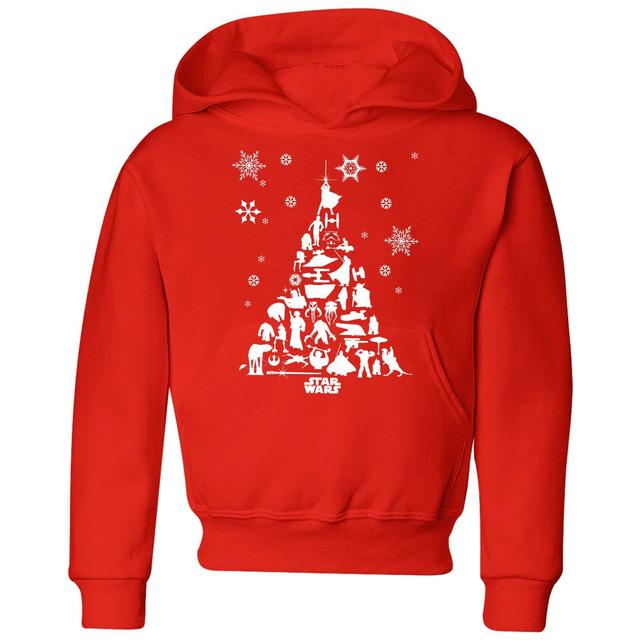 Star Wars Character Christmas Tree Kids' Christmas Hoodie - Red - 7-8 años on Productcaster.