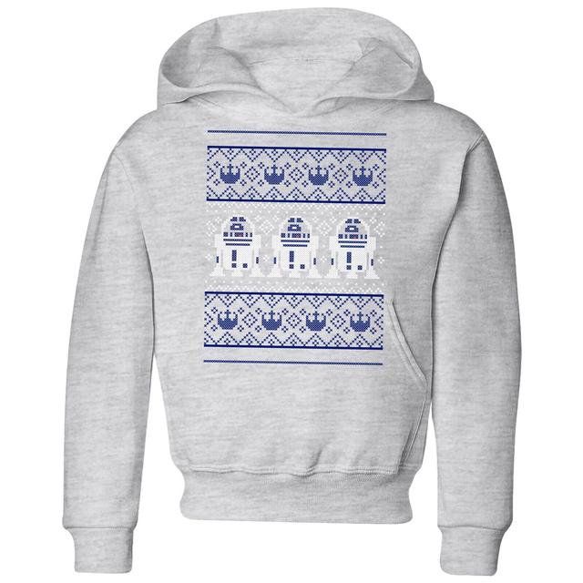 Star Wars R2-D2 Knit Kids' Christmas Hoodie - Grey - 5-6 Years - Grey on Productcaster.