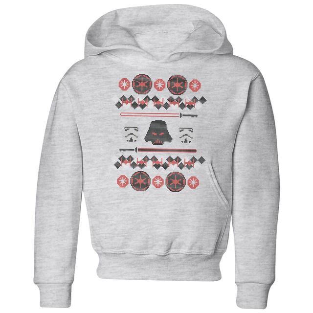 Star Wars Empire Knit Kids' Christmas Hoodie - Grey - 11-12 Years - Grey on Productcaster.