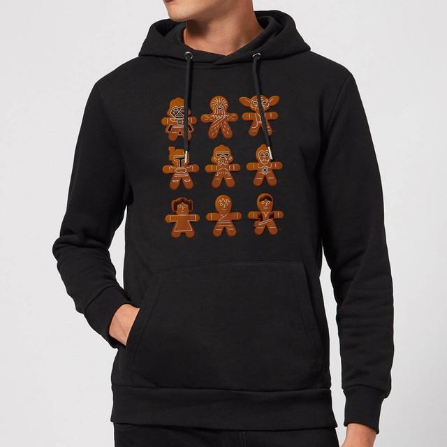 Star Wars Gingerbread Characters Christmas Hoodie - Black - S on Productcaster.