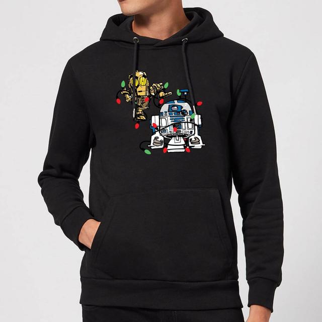 Sudadera con capucha navideña Tangled Fairy Lights Droids de Star Wars - Negro - XXL - Negro on Productcaster.