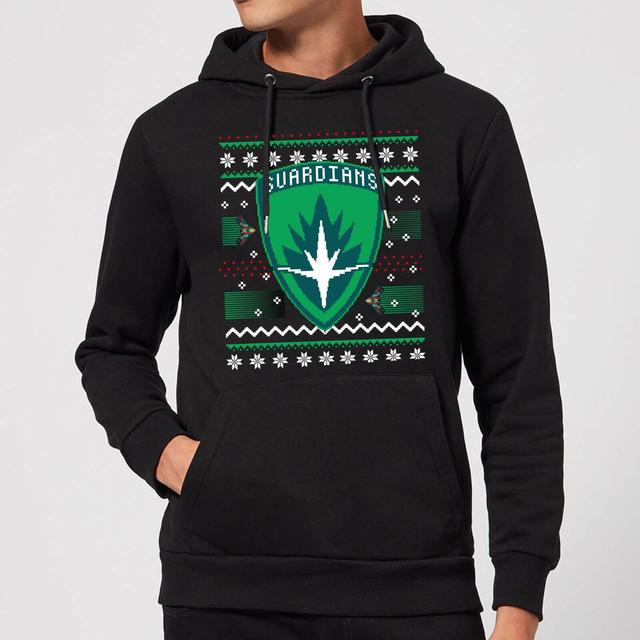 Guardians Of The Galaxy Badge Pattern Christmas Christmas Hoodie - Schwarz - XXL on Productcaster.