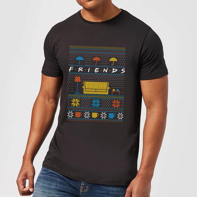 Friends Sofa Knit Christmas t-shirt - Zwart - 3XL on Productcaster.