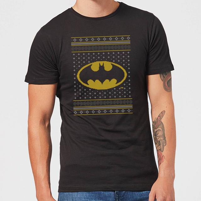 DC Batman Knit Herren Christmas T-Shirt - Schwarz - XXL on Productcaster.