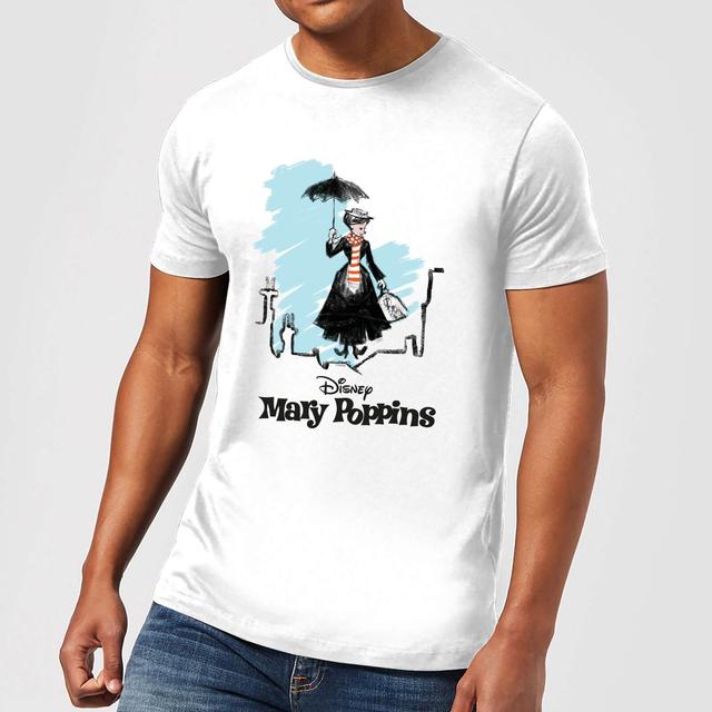 Mary Poppins Rooftop Landing Herren Christmas T-Shirt - Weiß - L - Weiß on Productcaster.