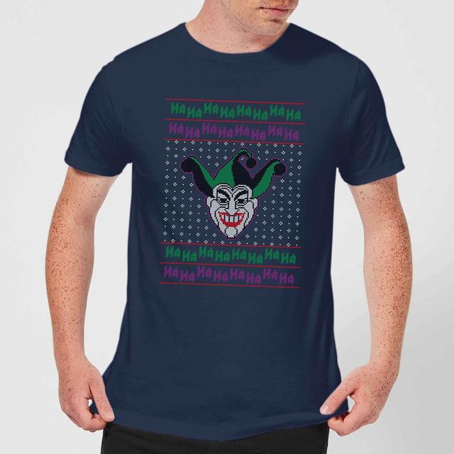 DC Joker Knit Men's Christmas T-Shirt - Navy - L - Azul Marino on Productcaster.