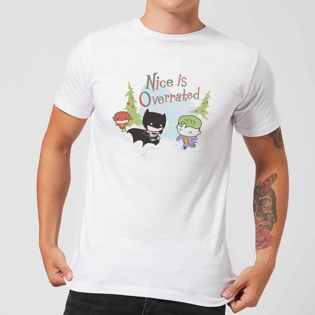 DC Nice Is Overrated Men's Christmas T-Shirt - White - 5XL on Productcaster.