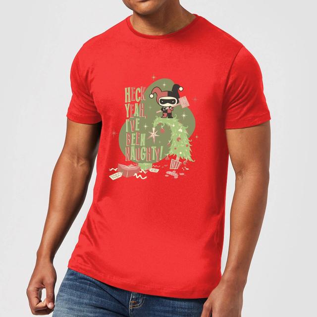 DC Heck Yeah I've Been Naughty! Herren Christmas T-Shirt - Rot - M on Productcaster.