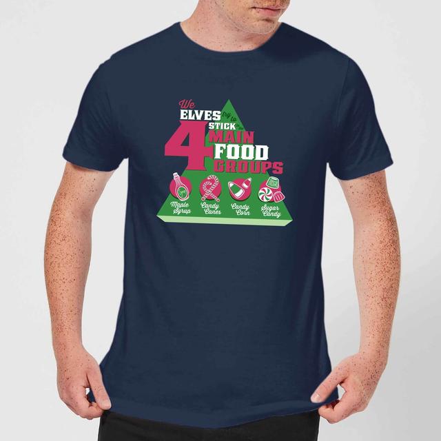 T-Shirt Elf Food Groups Christmas - Navy - Uomo - XXL - Blu Navy on Productcaster.