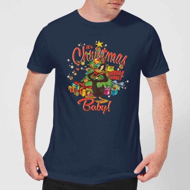 Looney Tunes Its Christmas Baby Men's Christmas T-Shirt - Navy - XL on Productcaster.