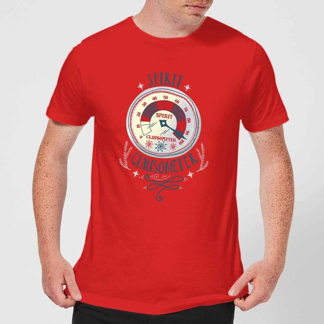 Elf Clausometer Men's Christmas T-Shirt - Red - M on Productcaster.