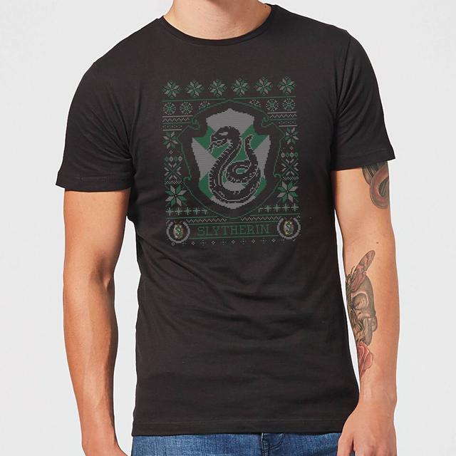 Camiseta navideña Slytherin Crest de Harry Potter para hombre - Negro - XL on Productcaster.