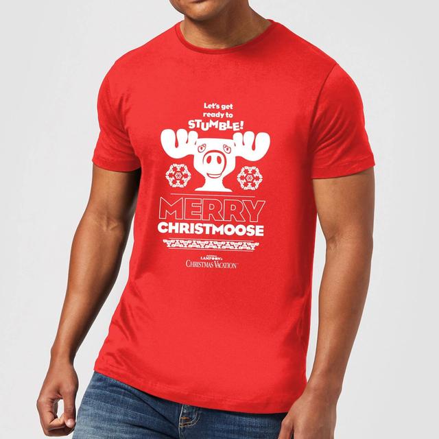 National Lampoon Merry Christmoose Herren Christmas T-Shirt - Rot - M on Productcaster.