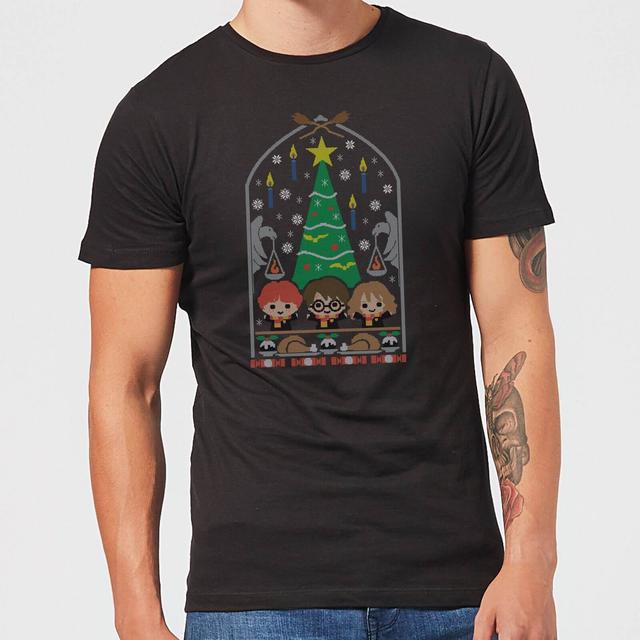 Camiseta navideña Hogwarts Tree para hombre de Harry Potter - Negro - XL on Productcaster.