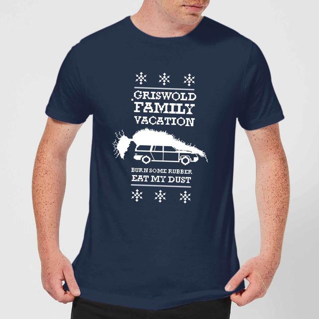 National Lampoon Griswold Vacation Ugly Knit Men's Christmas T-Shirt - Navy - M on Productcaster.