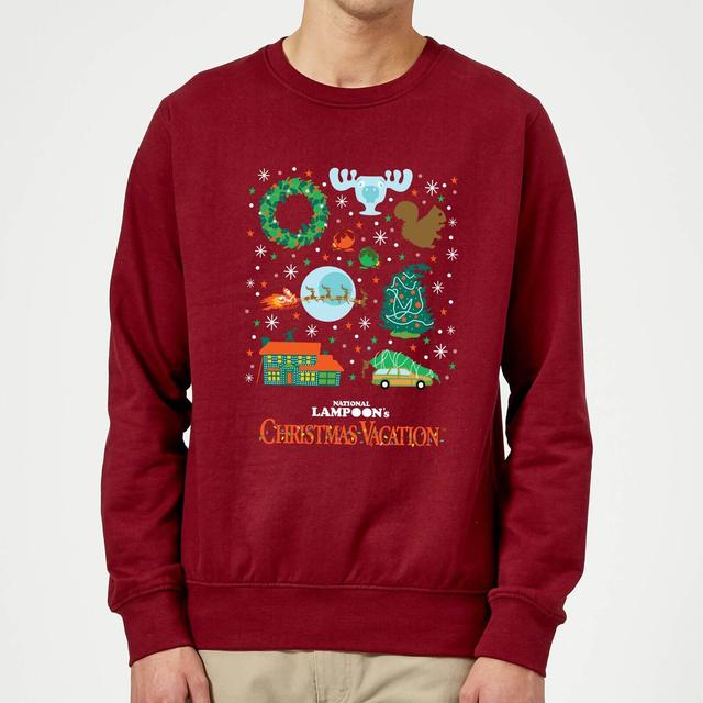 National Lampoon Griswold Christmas Starter Pack Christmas Jumper - Burgundy - L on Productcaster.