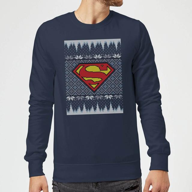 DC Superman Knit Maglione Natalizio - Blu Navy - XL on Productcaster.