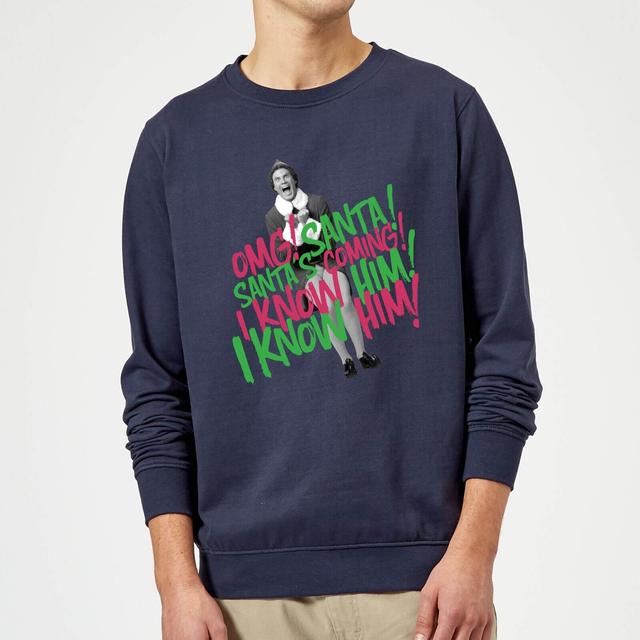 Elf Santa! I Know Him! Christmas Jumper - Navy - XL on Productcaster.