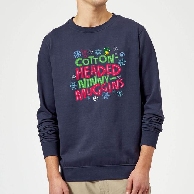 Elf Cotton-Headed Ninny-Muggins Christmas Jumper - Navy - S on Productcaster.