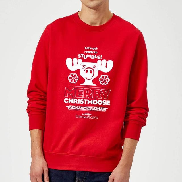 National Lampoon Merry Christmoose Weihnachtspullover – Rot - S on Productcaster.