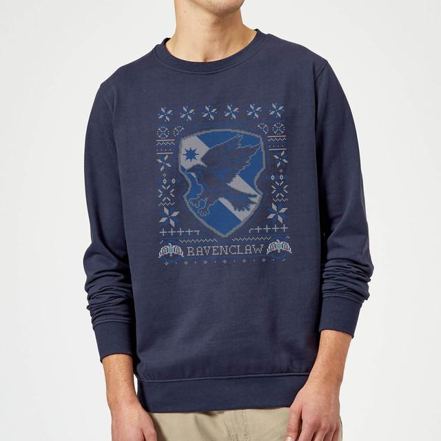 Harry Potter Ravenclaw Crest Christmas Jumper - Navy - XL on Productcaster.