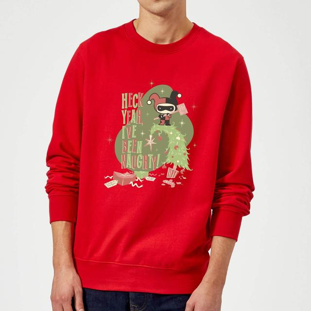 DC Heck Yeah I've Been Naughty! Christmas Jumper - Red - S on Productcaster.