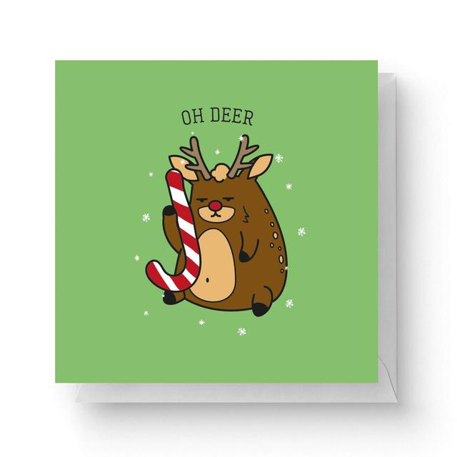 Oh Deer Square Greetings Card (14.8cm x 14.8cm) on Productcaster.