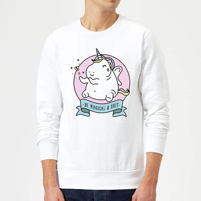 Be Magical & S*** Sweatshirt - White - XXL - Weiß on Productcaster.