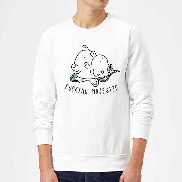 F***ing Majestic Sweatshirt - White - XXL - Weiß on Productcaster.