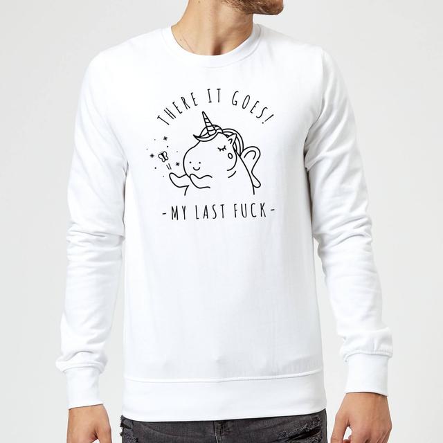 There It Goes, My Last F*** Sweatshirt - White - M - Weiß on Productcaster.