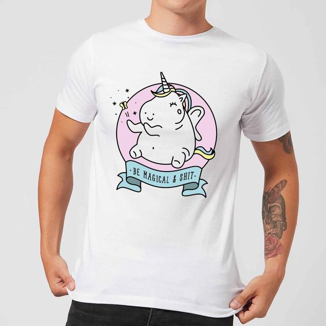 Be Magical & S*** Men's T-Shirt - White - XXL - White on Productcaster.