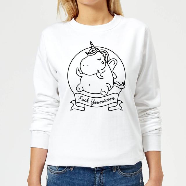 F*** Younicorn Women's Sweatshirt - White - XXL - Weiß on Productcaster.