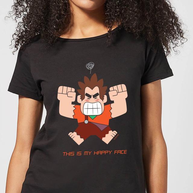 Disney Wreck it Ralph This Is My Happy Face Women's T-Shirt - Black - XXL on Productcaster.