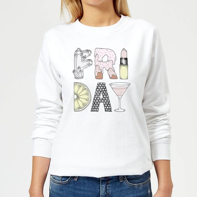 Barlena Friday Women's Sweatshirt - White - XXL - Weiß on Productcaster.