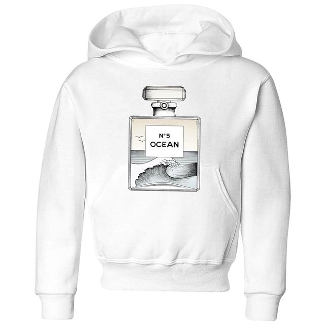 Barlena Ocean No5 Kids' Hoodie - White - 5-6 Jahre - Weiß on Productcaster.