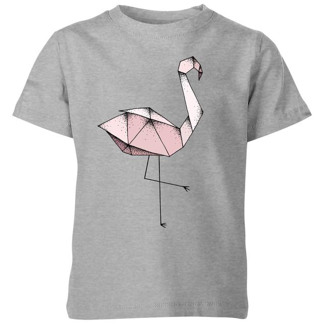 Barlena Flamingo Kids' T-Shirt - Grey - 9-10 Jahre - Grau on Productcaster.