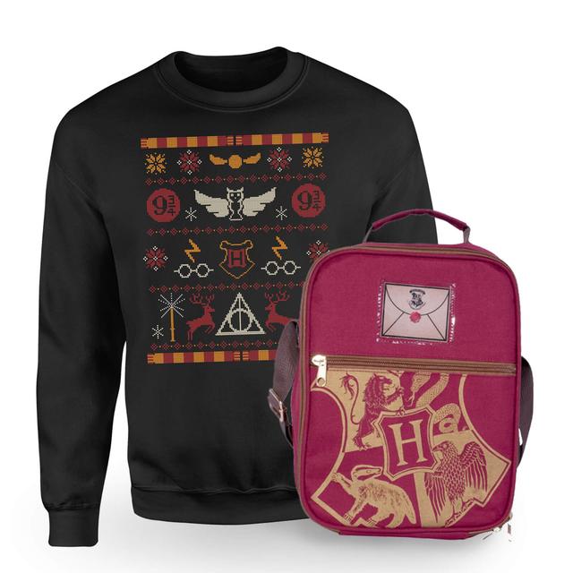 Harry Potter Hogwarts Sweatshirt & Tasche Paket - Schwarz - Damen - XXL - Schwarz on Productcaster.