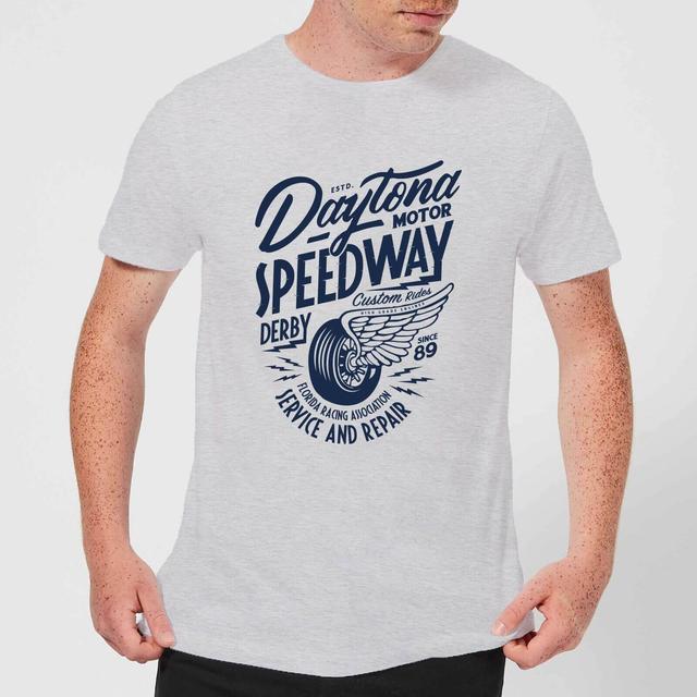 Daytona Speedway Men's T-Shirt - Grey - L - Grau on Productcaster.