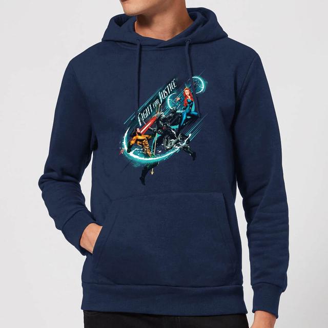 Aquaman Fight for Justice Hoodie - Navy - XL on Productcaster.