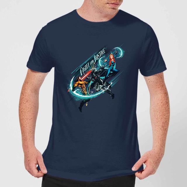 Camiseta DC Comics Aquaman Fight for Justice - Hombre - Azul marino - S on Productcaster.