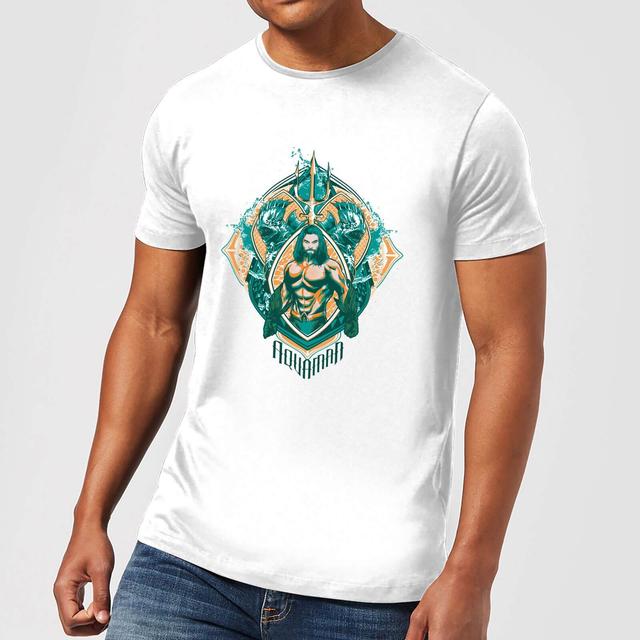 Camiseta DC Comics Aquaman Seven Kingdoms - Hombre - Blanco - M - Blanco on Productcaster.