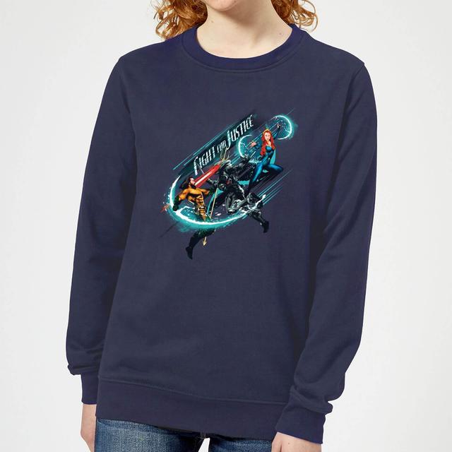 Aquaman Fight for Justice Women's Jumper - Navy - XL - Navy on Productcaster.