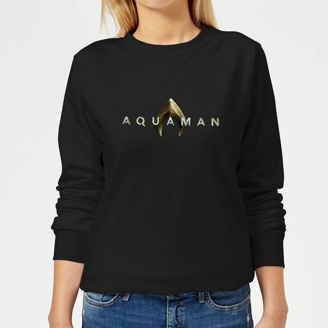 Aquaman Title Damen Sweatshirt - Schwarz - M - Schwarz on Productcaster.