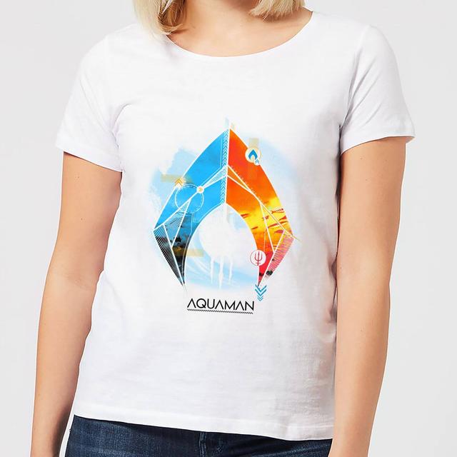 Aquaman Back To The Beach Damen T-Shirt - Weiß - L on Productcaster.