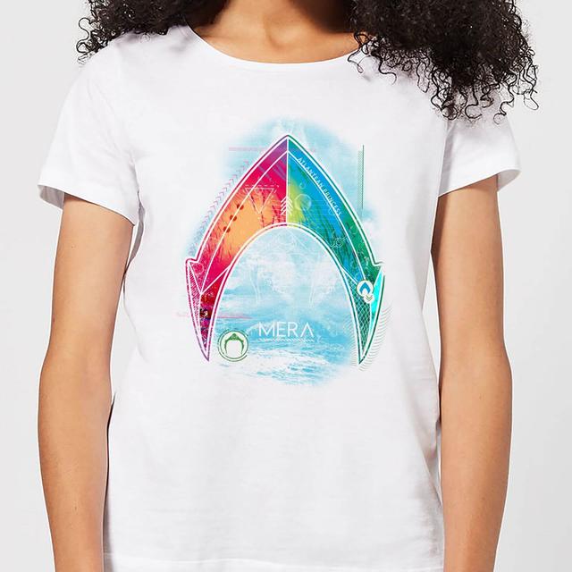 Aquaman Mera Beach Symbol Damen T-Shirt - Weiß - XXL on Productcaster.