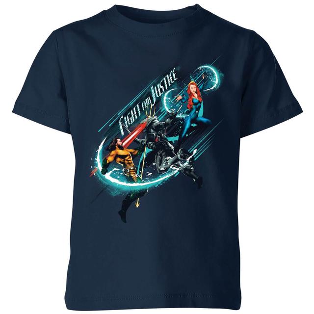 Camiseta DC Comics Aquaman Fight for Justice - Niño - Azul marino - 5-6 años on Productcaster.