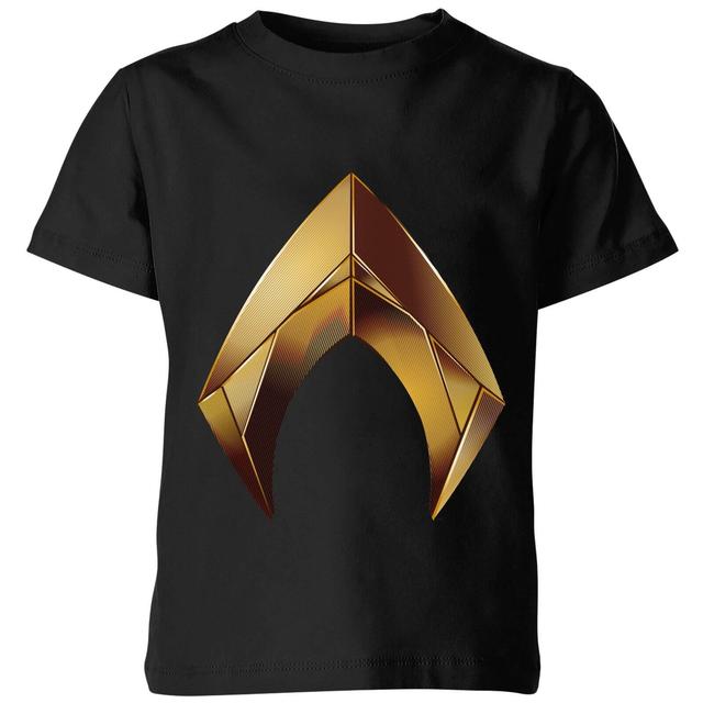 Aquaman Symbol Kids' T-Shirt - Black - 7-8 Years - Black on Productcaster.