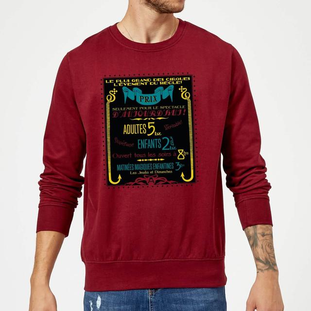 Sudadera Fantastic Beasts Les Plus Grand Des Cirques - Burdeos - XL - Burgundy on Productcaster.